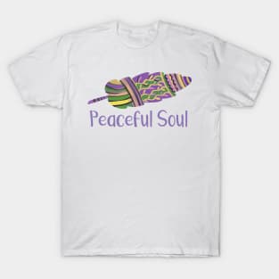 Peaceful Soul - Feather Charms abstract illustration GC-107-02 T-Shirt